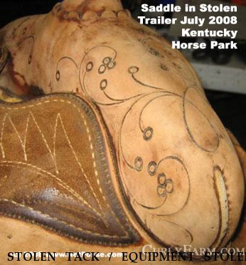 STOLEN TACK / EQUIPMENT STOLEN TRAILER 2 Horse Pony Express, Longhorn Saddle, Near Lexington, KY, 40511